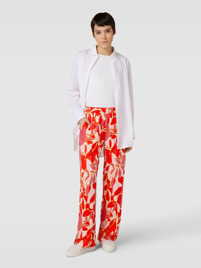 Smith and Soul Regular fit stoffen broek met all-over print Rood - 1