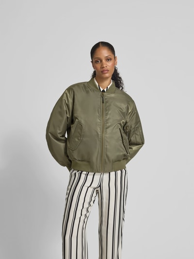 Anine Bing Bomberjacke mit Reißverschluss Khaki 4
