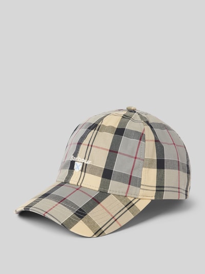 Barbour Basecap mit Label-Stitching Modell 'Tartan' Beige 1