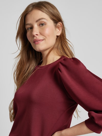 Selected Femme Sweatshirt mit gerippten Abschlüssen Modell 'TENNY' Bordeaux 3