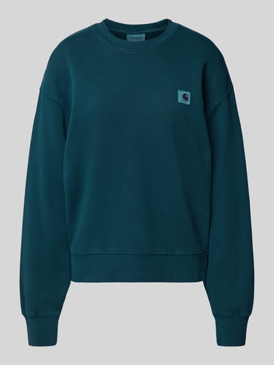 Carhartt Work In Progress Oversized Sweatshirt mit gerippten Abschlüssen Modell 'NELSON' Petrol 2