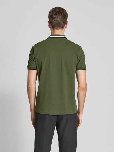 BOSS Green Regular Fit Poloshirt mit Label-Print Modell 'Paddy' Dunkelgruen 5