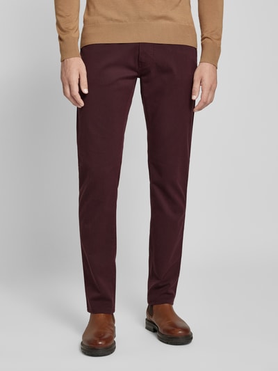 Pierre Cardin Smart Fit Chino mit Strukturmuster Modell 'Lyon' Bordeaux 4