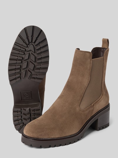 Tamaris Chelseas aus echtem Rindsleder Taupe 4
