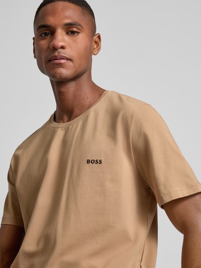 BOSS T-Shirt mit Logo-Detail Modell 'MIX&MATCH' Camel 3