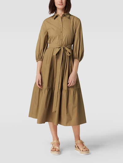 Weekend Max Mara Overhemdjurk in midilengte met tailleriem, model 'Diana' Beige - 1