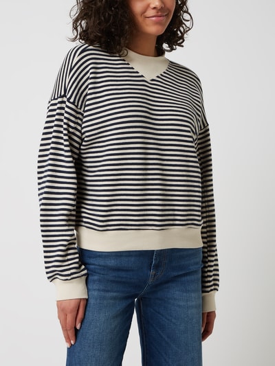 Tom Tailor Denim Sweatshirt mit Rundhalsausschnitt   Dunkelblau 4