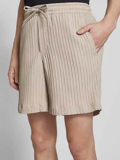 Jack & Jones Regular Fit Shorts mit Strukturmuster Modell 'JAIDEN MASSIMO' Beige 3