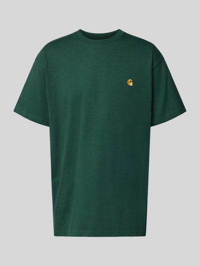 Carhartt Work In Progress T-Shirt mit Label-Stitching Modell 'CHASE' Dunkelgruen 2