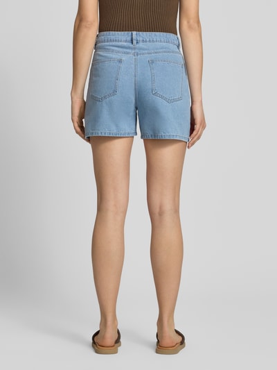 PIECES Regular Fit Jeansshorts aus Baumwoll-Mix Modell 'ABBI' Hellblau 5