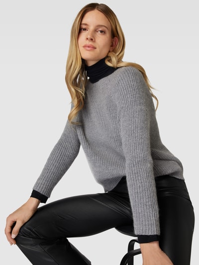 Weekend Max Mara Strickpullover mit Rundhalsausschnitt Modell 'XENO' Hellgrau Melange 3