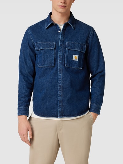 Carhartt Work In Progress Jeanshemd mit Pattentaschen Modell 'MONTEREY' Jeansblau 4