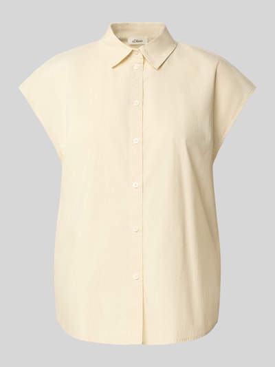 s.Oliver RED LABEL Bluzka koszulowa o kroju relaxed fit z czystej bawełny Piaskowy 2