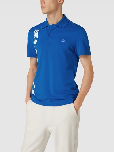 Lacoste Regular fit poloshirt met labelprint Koningsblauw - 4