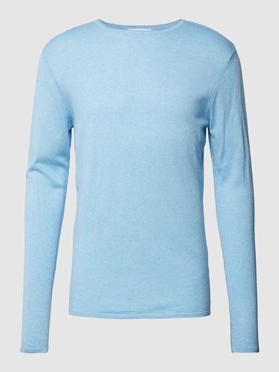 SELECTED HOMME Strickpullover in melierter Optik Modell 'Rome' Hellblau 2