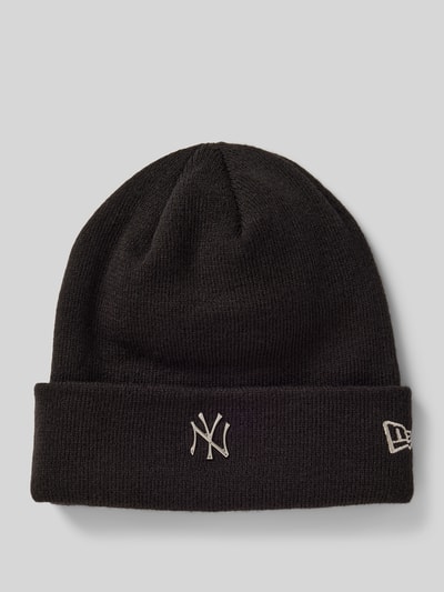 New Era Czapka beanie z detalem z logo Czarny 1