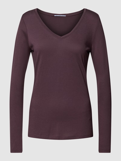 QS by s.Oliver Sweatshirt met V-hals Prune - 2