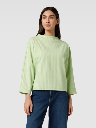 OPUS Sweatshirt met all-over motief, model 'Gillu' Lichtgroen - 4