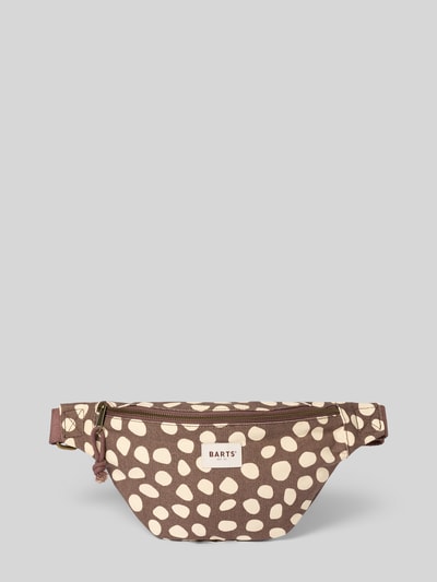 Productfoto, Bauchtasche met label-detail model 'Juno Bumbag' van Barts van pure katoen met stippenpatroon, bruin-beige, hoofdvak met rits, breedte 37 cm, lengte 17 cm, diepte 7 cm, schouderriem 95 cm