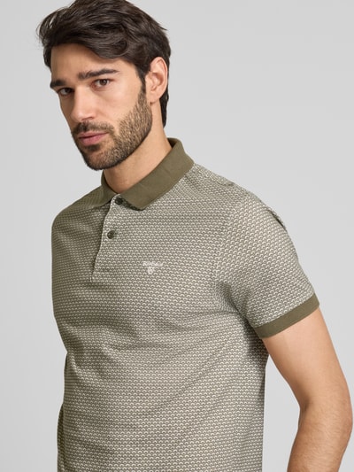 Barbour Regular Fit Poloshirt mit Label-Stitching Modell 'Shell' Gruen 3