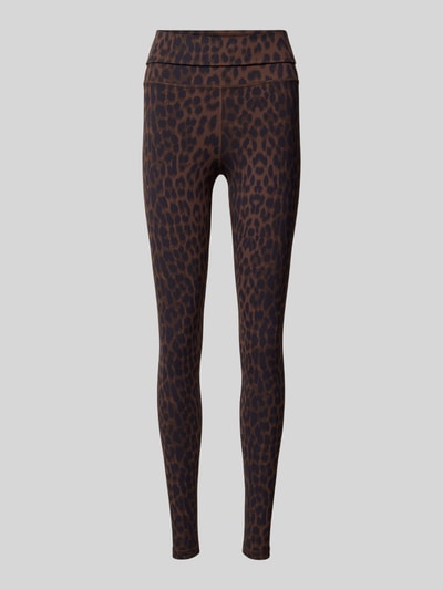 OH APRIL Leggings mit elastischem Bund Modell 'Jun' Mittelbraun Mel 1