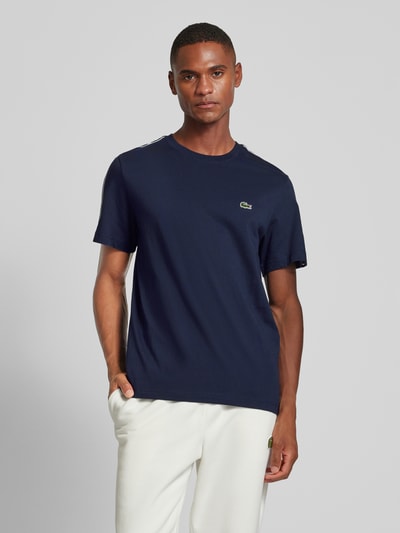 Lacoste T-Shirt mit Label-Stitching Dunkelblau 4