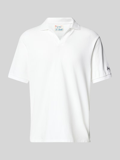 MC2 Saint Barth Regular Fit Poloshirt mit V-Ausschnitt Modell 'CHARLES' Weiss 2