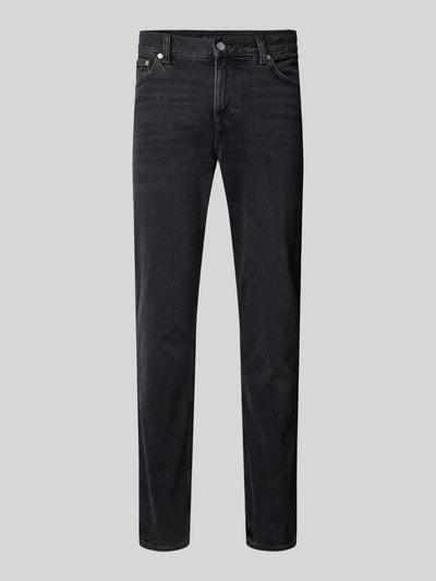 Tommy Hilfiger Straight Fit Jeans aus Viskose im 5-Pocket-Design Modell 'DENTON' Black 1