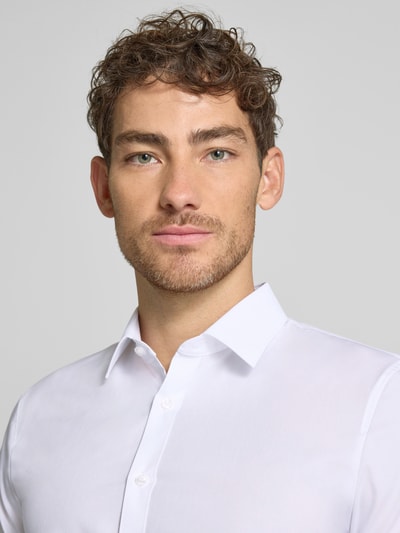 OLYMP No. Six Super slim fit zakelijk overhemd van popeline Wit - 3