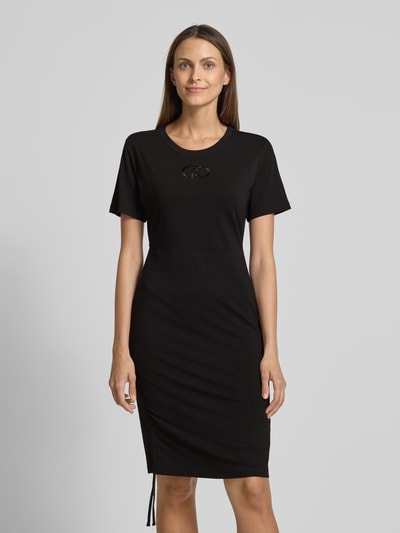 LIU JO SPORT Knielanges T-Shirt-Kleid mit Logo-Stitching Black 4