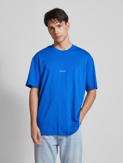 Hugo Blue T-Shirt mit Logo-Print Modell 'Nouveres' Blau 4