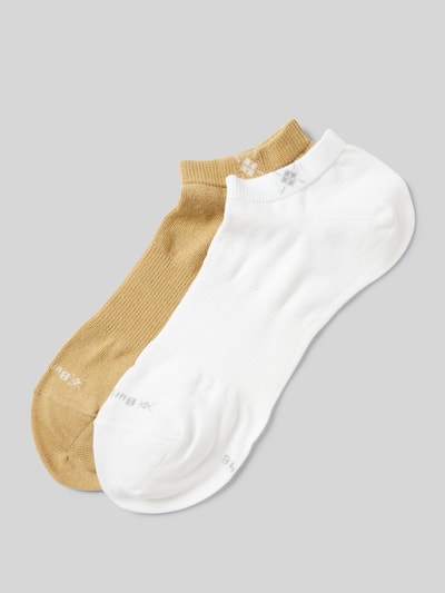 Burlington Sneakersocken mit Logo- und Label-Print im 2er-Pack Beige 1