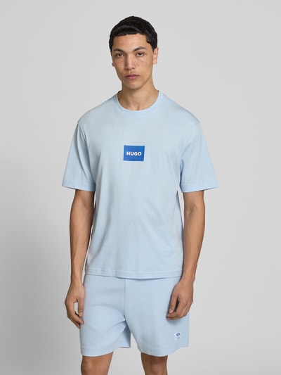 HUGO Blue Regular Fit T-Shirt aus reiner Baumwolle Modell 'NAYONIX' Hellblau 4