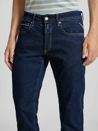 Replay Straight Fit Jeans mit Eingrifftaschen Modell 'GROVER' Jeansblau 3
