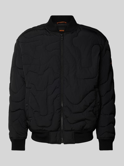 BOSS Orange Bomberjacke mit Strukturmuster Modell 'Omapy' Black 2