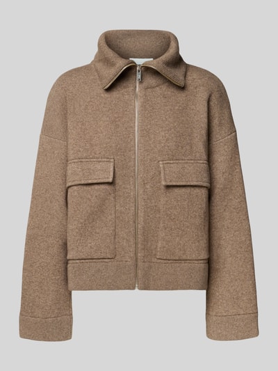 Armedangels Oversized Jacke aus Baumwoll-Woll-Mix Modell 'JOANIAAS' Taupe 2