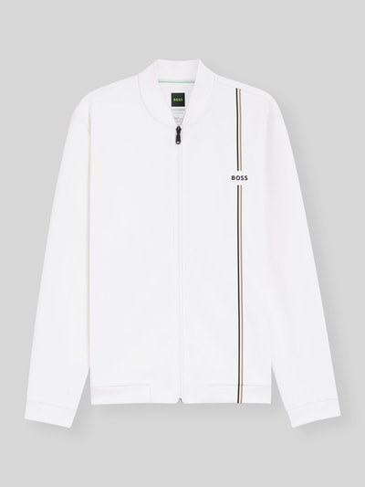 BOSS Green kurtka treningowa o kroju regular fit z detalami z logo Biały 2