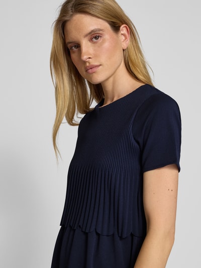 GUIDO MARIA KRETSCHMER WOMAN Knielanges Kleid mit Strukturmuster Modell 'Lilian' Dunkelblau 3