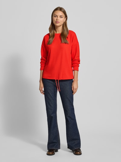 Jake*s Casual Longsleeve mit Rundhalsausschnitt Kirsche 1