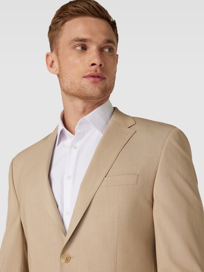 HECHTER PARIS Slim Fit Sakko mit Brustleistentasche Beige 3