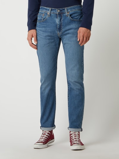 Levi's® Jeansy o kroju regular tapered fit z dodatkiem streczu model ‘502’ Jeansowy niebieski 4