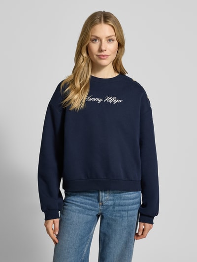 Tommy Hilfiger Relaxed fit sweatshirt van katoenmix Marineblauw - 4