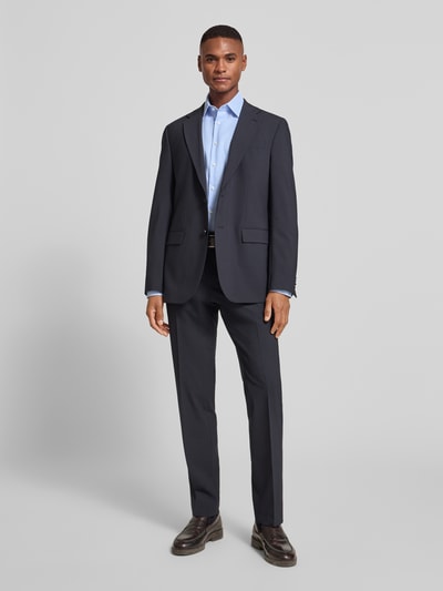 Christian Berg Men Regular Fit Businesshemd aus Baumwolle mit Kentkragen Bleu 1