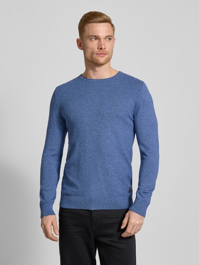 s.Oliver RED LABEL Regular Fit Strickpullover aus reiner Baumwolle mit Strukturmix Royal 4