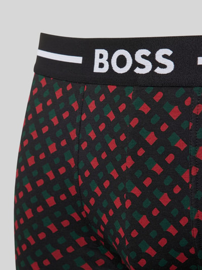 BOSS Trunks mit elastischem Label-Bund im 3er-Pack Dunkelrot 2