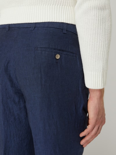 Hiltl Regular Fit Chino aus Leinen Modell 'Pilo' Royal 3