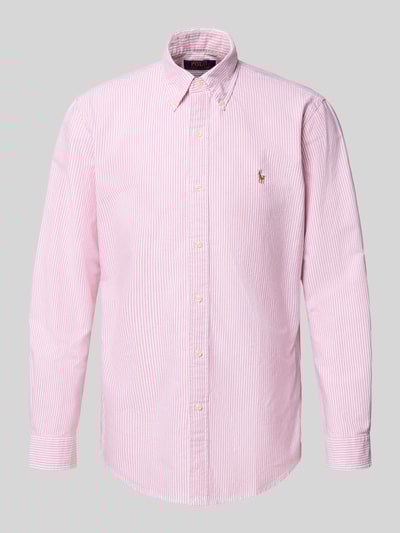 Polo Ralph Lauren Custom Fit Freizeithemd mit Button-Down-Kragen Lila Melange 2