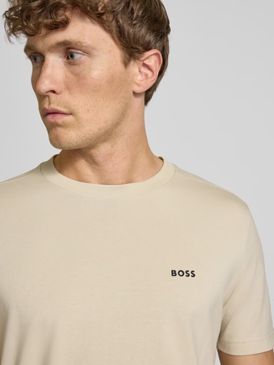 BOSS Green Regular Fit T-Shirt aus Baumwoll-Mix Beige 3
