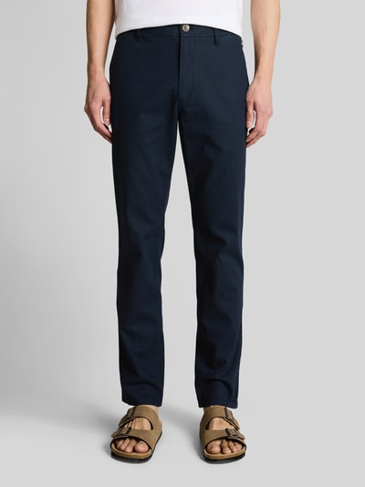 Tom Tailor Regular Fit Chino aus Leinen-Baumwolle-Mix Marine 4