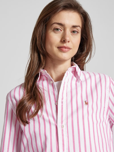Polo Ralph Lauren Bluzka koszulowa ze wzorem w paski Różowawy 3